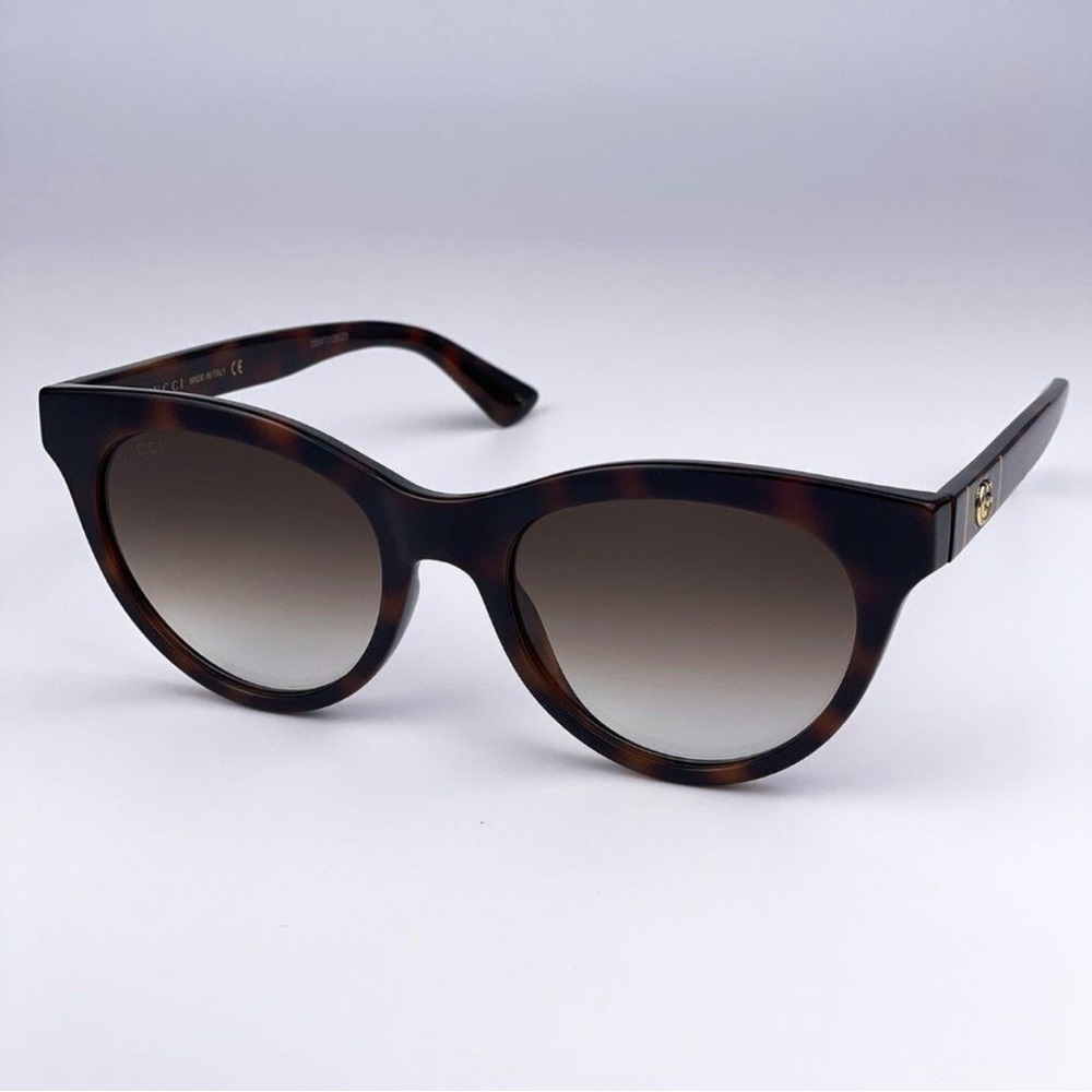 NEW Gucci GG0763S LOGO 002 Cat Eye Havana Brown Gradient sunglasses